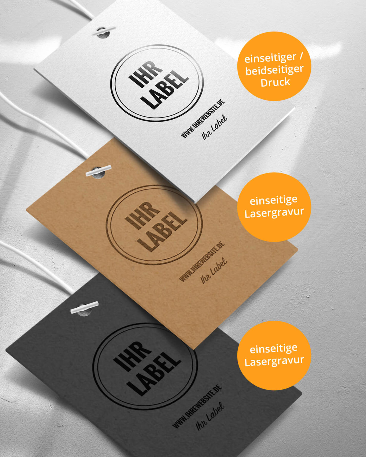 Hangtags mit eigenem Logo bedrucken