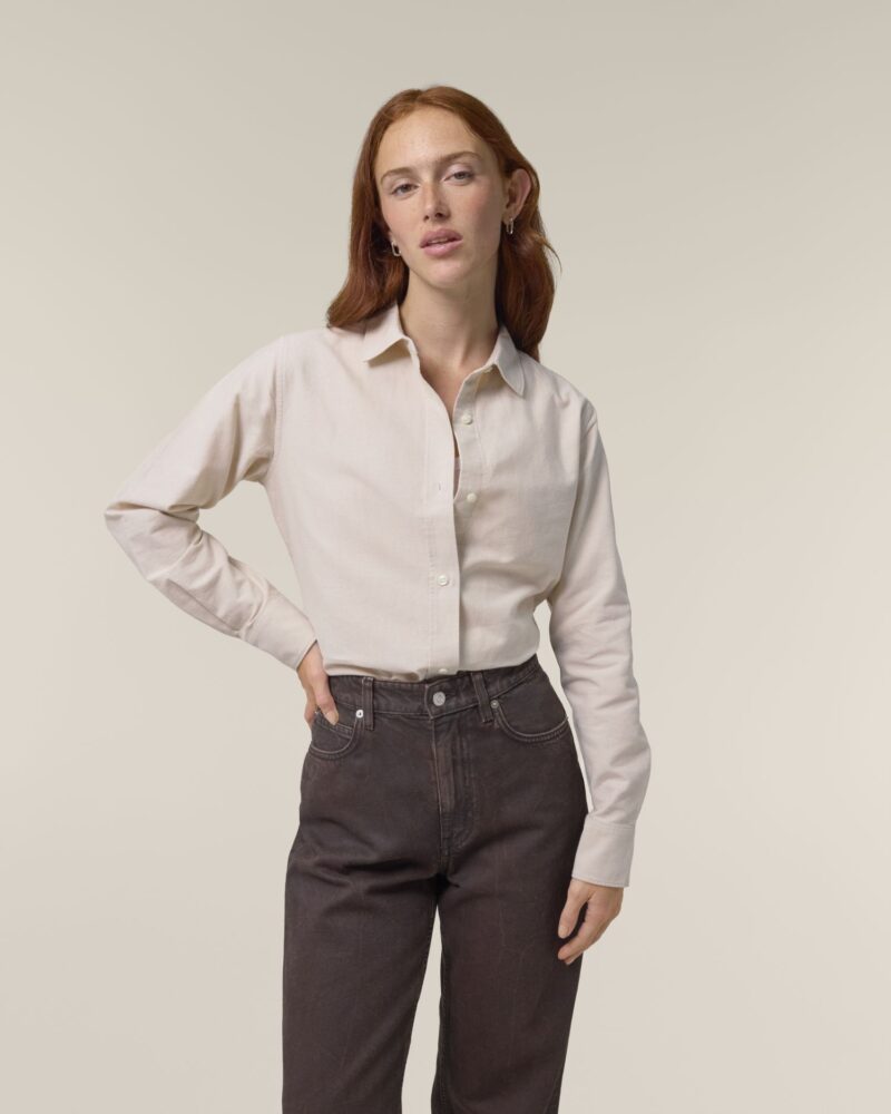 Stella Oxford Shirt STWW971 French Navy Damen Model